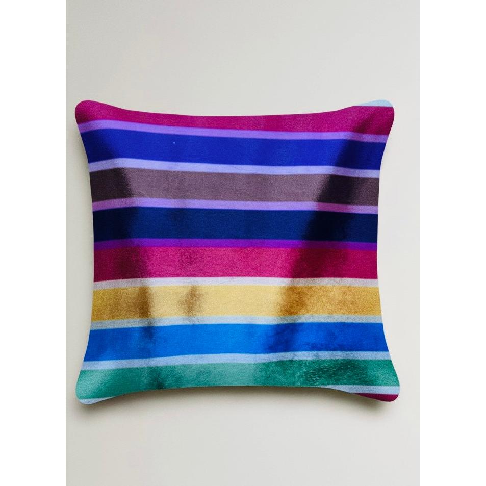 Core Parlak Kadife Desenli Kırlent Kılıfı