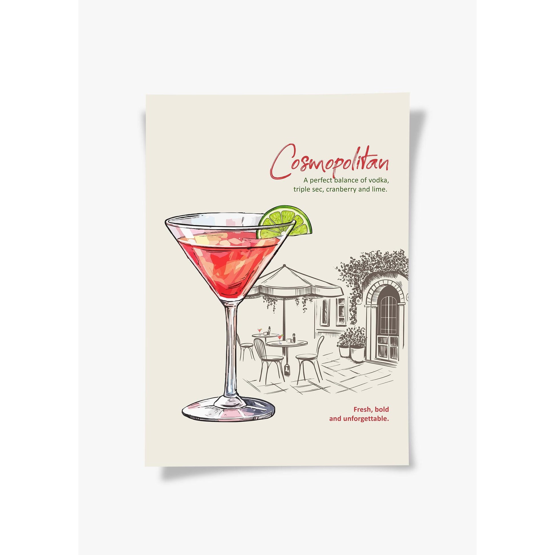 Cosmopolitan Kokteyl Posteri