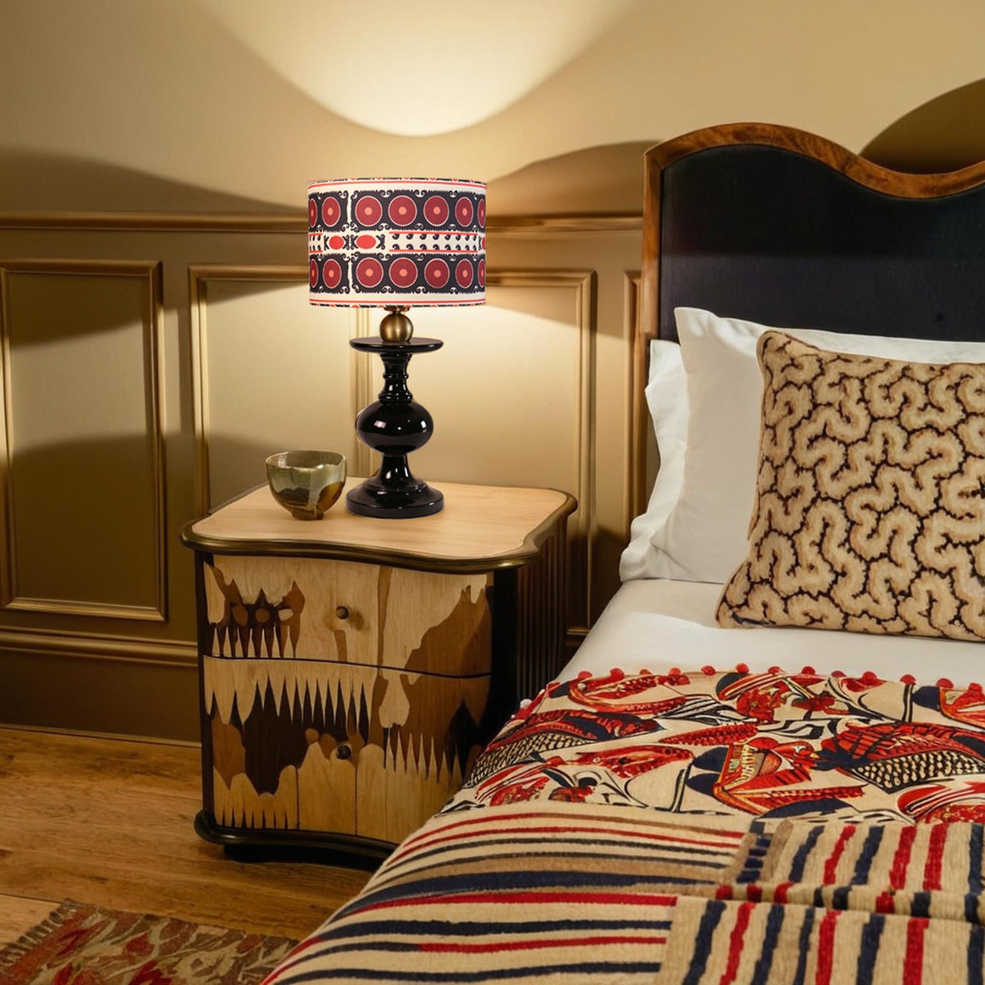 Cosmos El Yapımı Ahşap Abajur