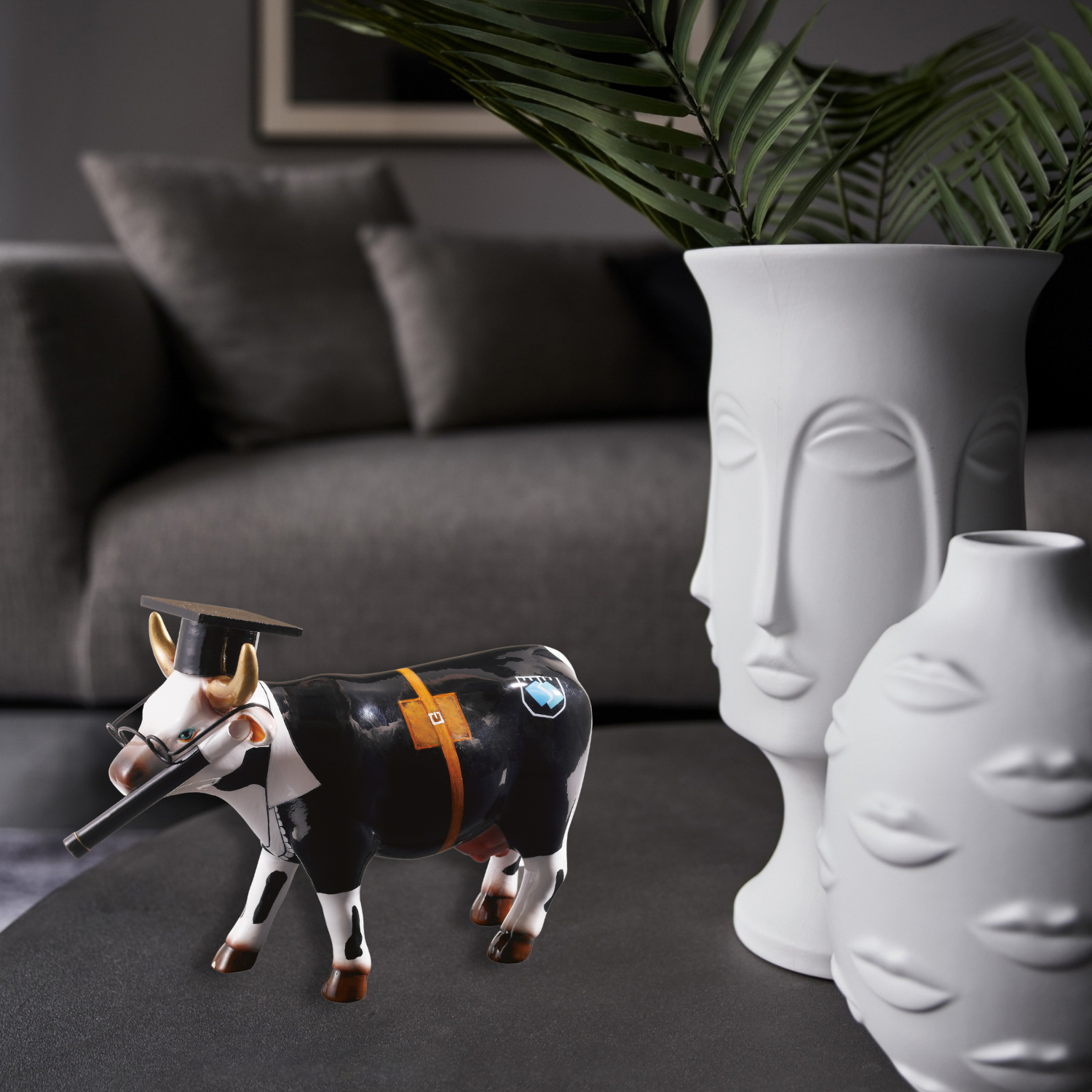 Cow Doutora - Graduation Cow - El Yapımı İnek Figürü