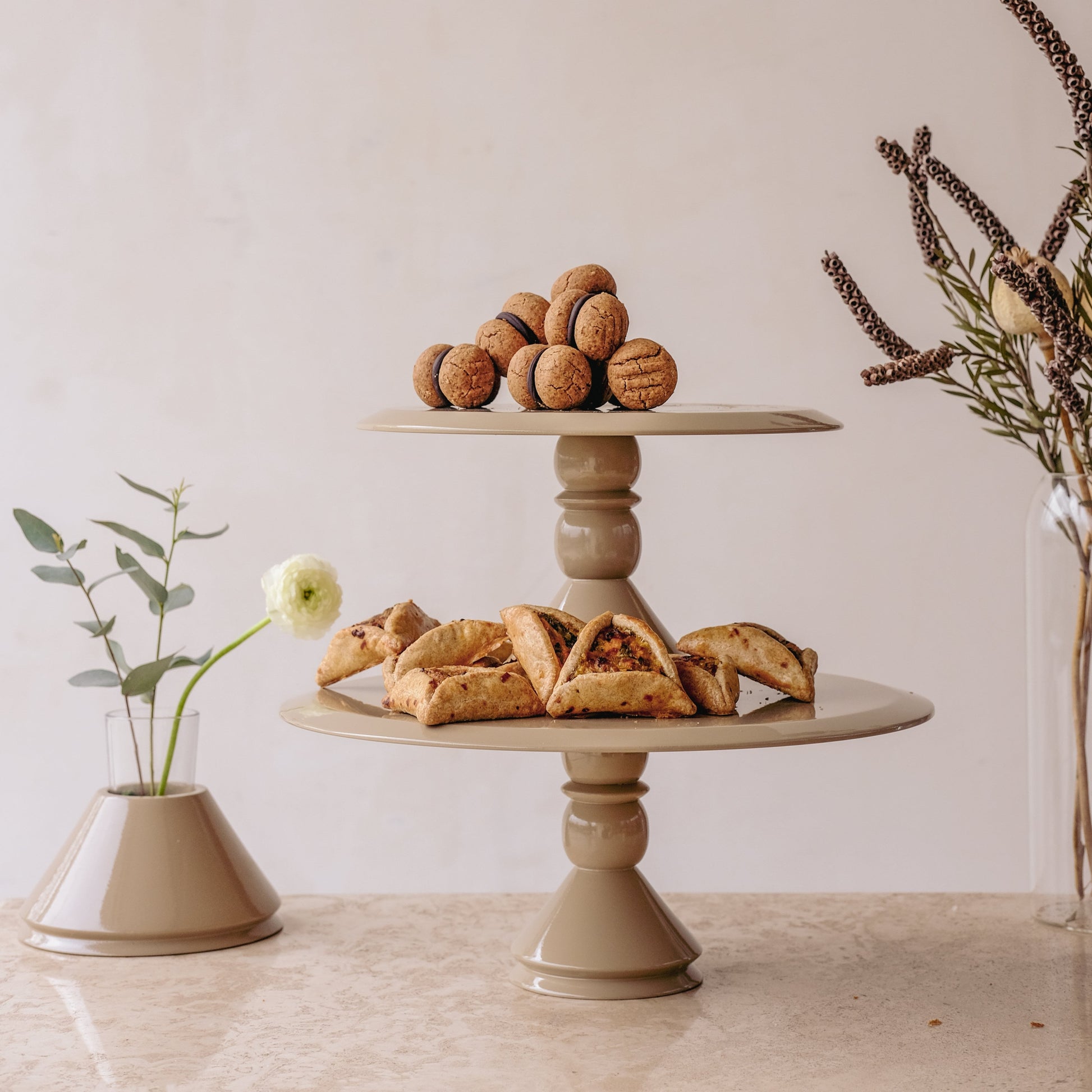 Crescendo Pasta Standı - Bej, Küçük