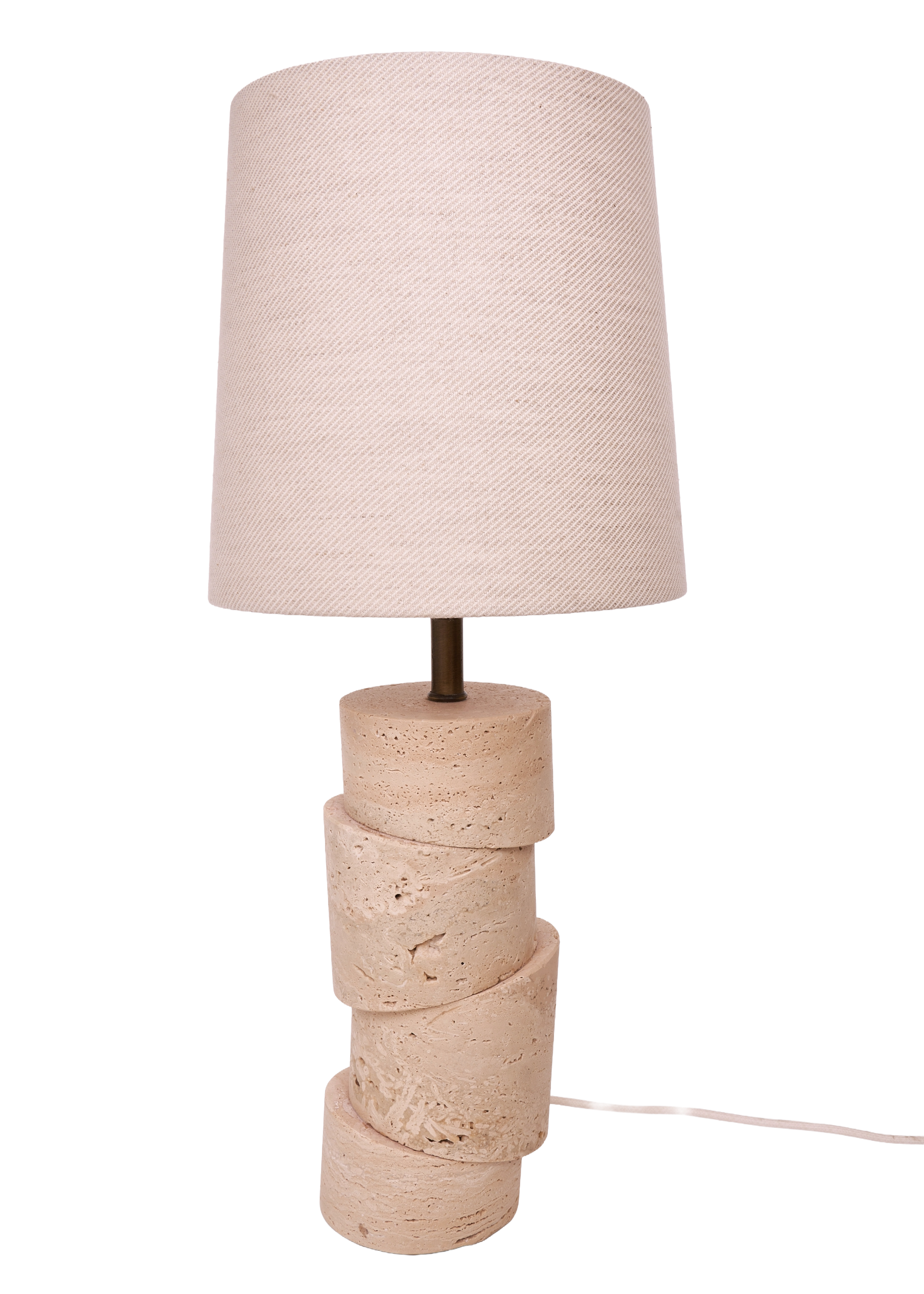 Crimp Vertino Bej Traverten Abajur