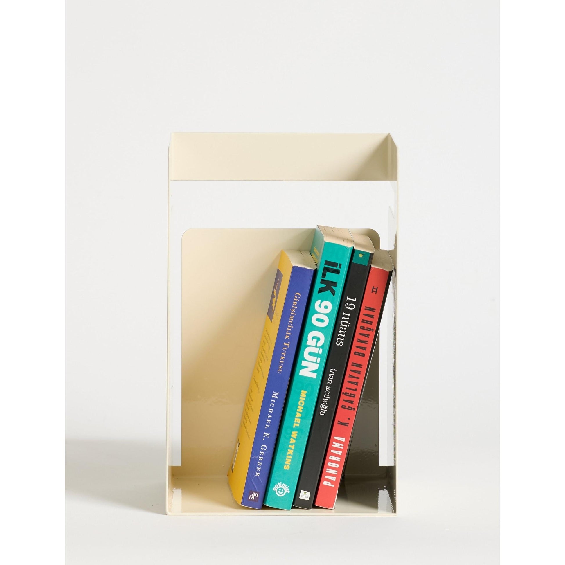 Cube Kitaplık Ve Çalışma Masası Düzenleyici - Krem
