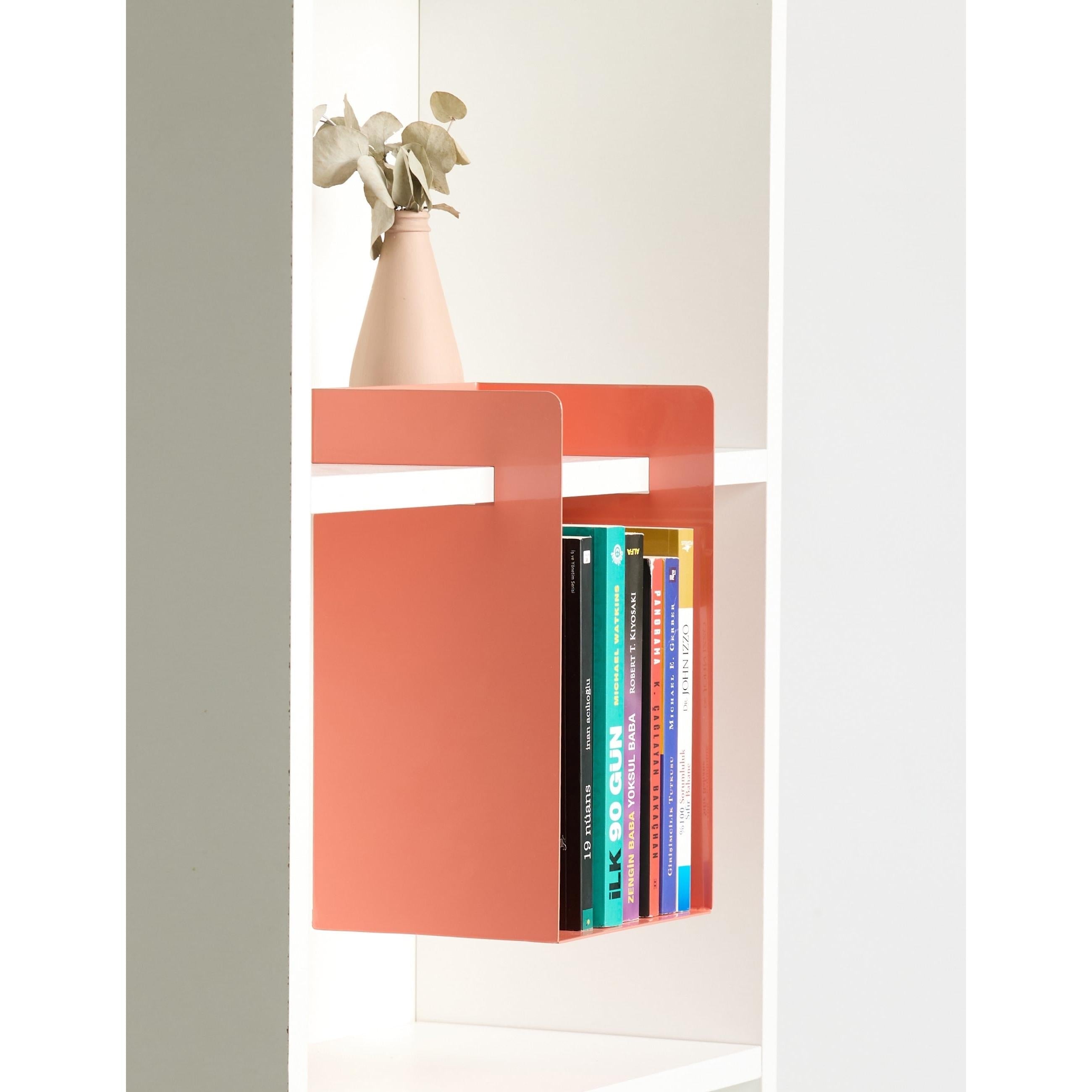 Cube Kitaplık Ve Çalışma Masası Düzenleyici - Somon