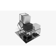 Cubo Puf Tabure-Puf-Lagu-Metalik-NowShopFun
