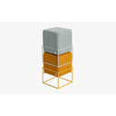 Cubo Puf Tabure-Puf-Lagu-Metalik-NowShopFun