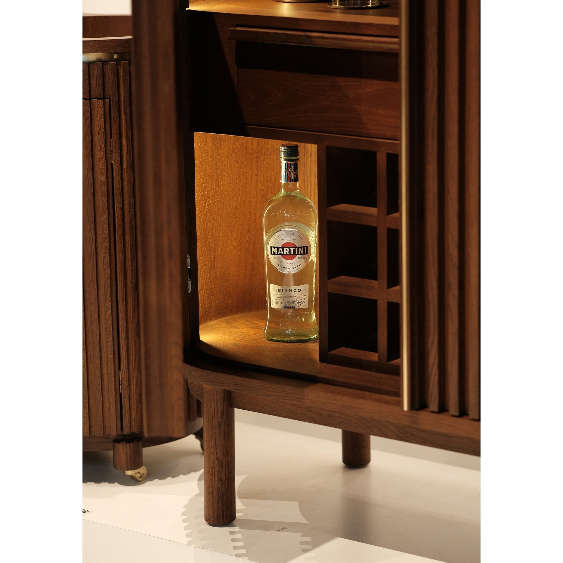 DOCIA Bar / İçki /Kokteyl Dolabı, Meşe, Çıtalı