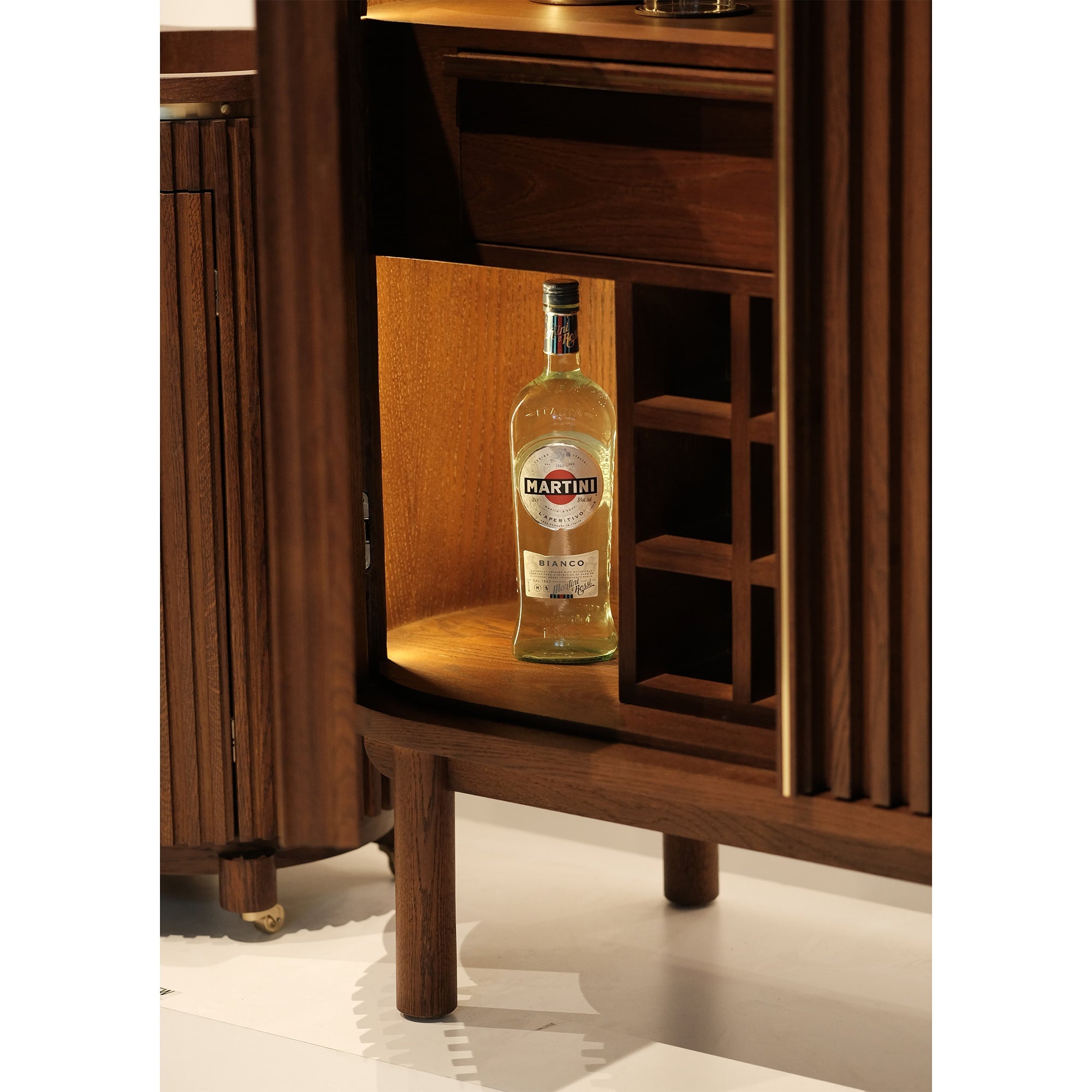 DOCIA Bar / İçki /Kokteyl Dolabı, Meşe, Çıtalı