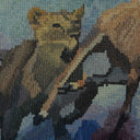 Pulse Of The Hunt, The Extended Wild #27 Tablo-Tablo-The Clique Artworks-80 x 100 cm/31,5 x 34,4 in-Tuval üzerine yağlı boya-NowShopFun