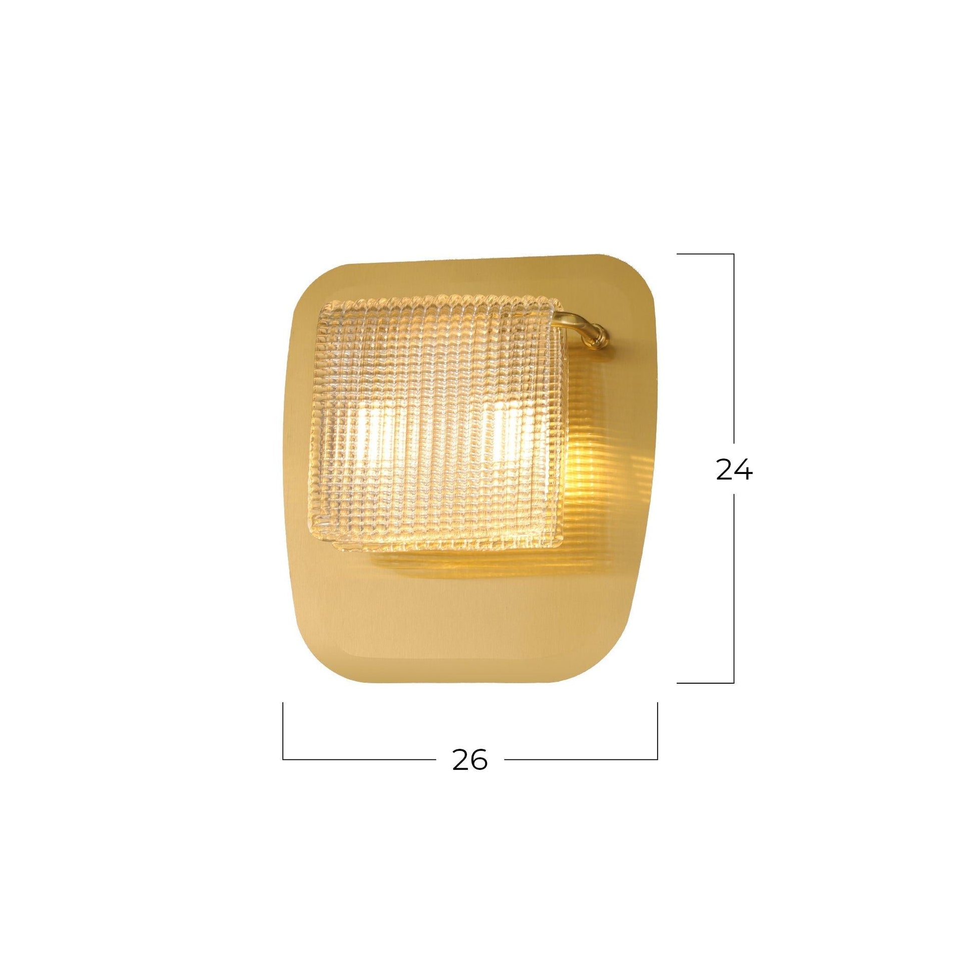 Daisy Kesik Füme Cam Aplik