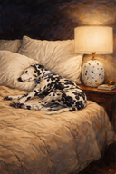 Dalmatian Noir Abajur