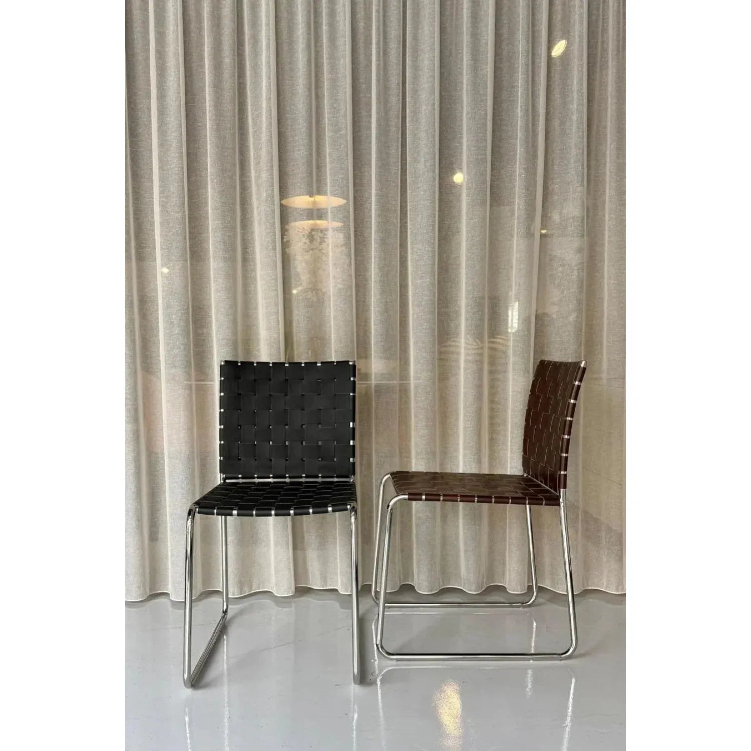 Dan Form Straps Ding Deri Örgü Sandalye