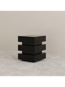 De Stijl Cubic Yan Sehpa/Tabure - Küçük, siyah