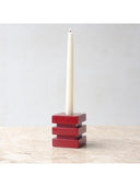 De Stijl Kübik Mumluk - Koyu Kırmızı