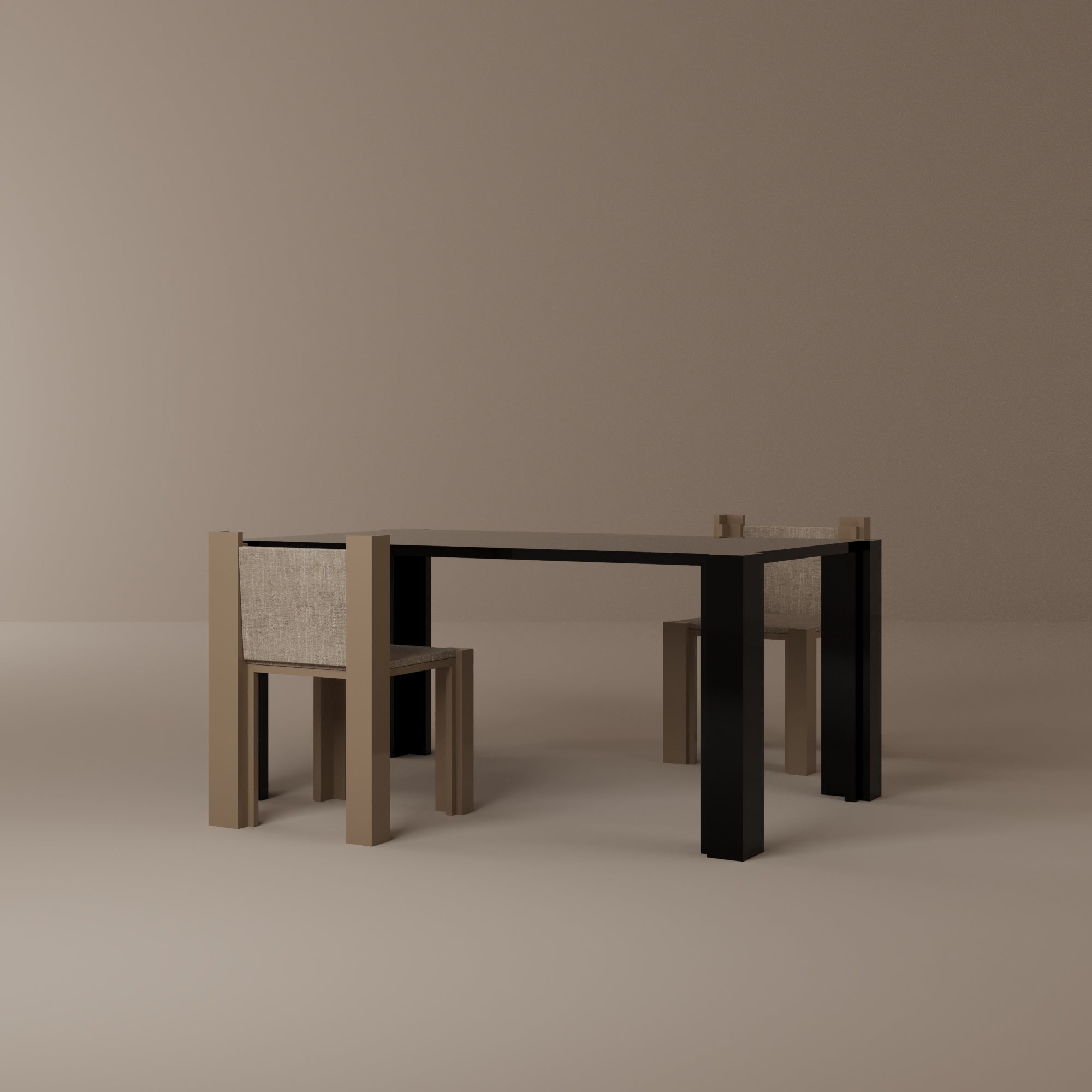 De Stijl Masa - Siyah