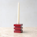 De Stijl Kübik Mumluk - Koyu Kırmızı
