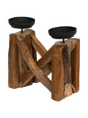 Dekoratif 2 Li Mumluk Teak