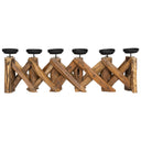 Dekoratif 6 Lı Mumluk Teak