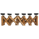 Dekoratif 6 Lı Mumluk Teak
