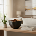 Dekoratif Gondol Lotus Yakma Siyah Teak