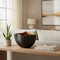 Dekoratif Gondol Lotus Yakma Siyah Teak-Dekoratif Ürün-Artika Design-NowShopFun
