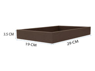 Dekoratif Kahverengi Suni Deri Tepsi-Tepsi-Moena Studio-Büyük Ebat-NowShopFun
