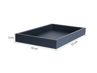Dekoratif Lacivert Suni Deri Tepsi – 3 Boy Seçeneği-Tepsi-Moena Studio-Büyük Boy-NowShopFun