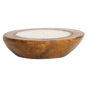 Dekoratif Mum Teak Yuvarlak Form