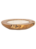 Dekoratif Mum Teak Yuvarlak Form