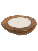Dekoratif Mum Teak Yuvarlak Form