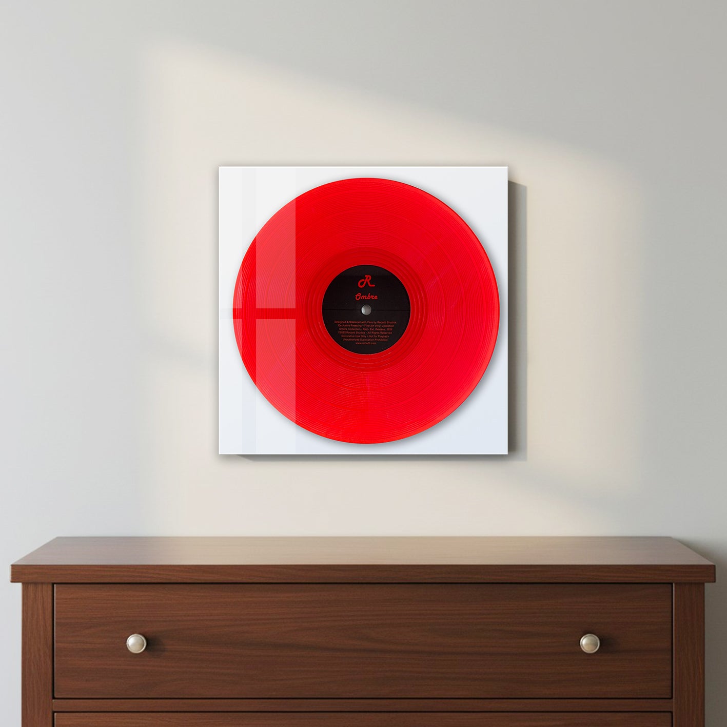 Dekoratif Plak Ombre Kırmızı