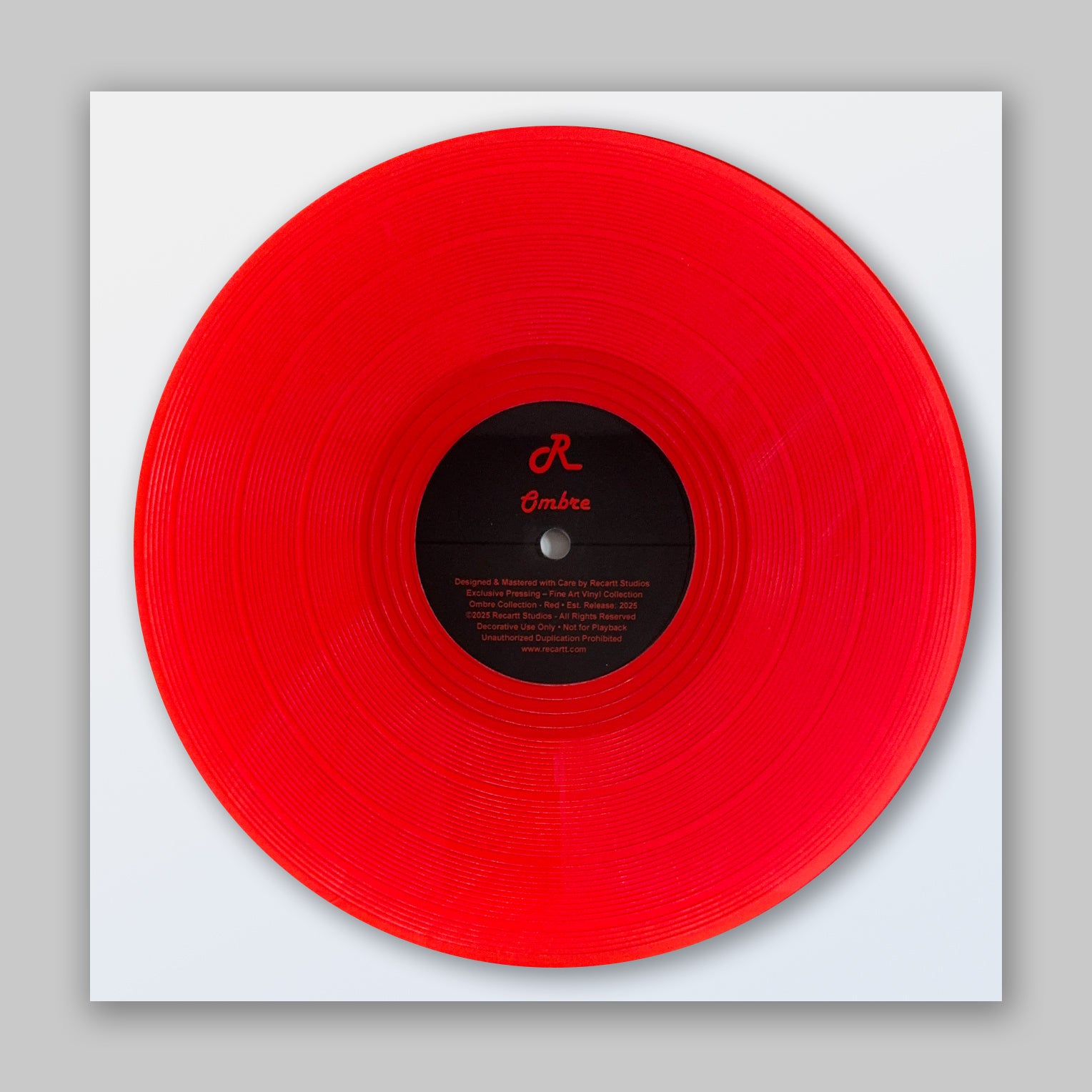 Dekoratif Plak Ombre Kırmızı