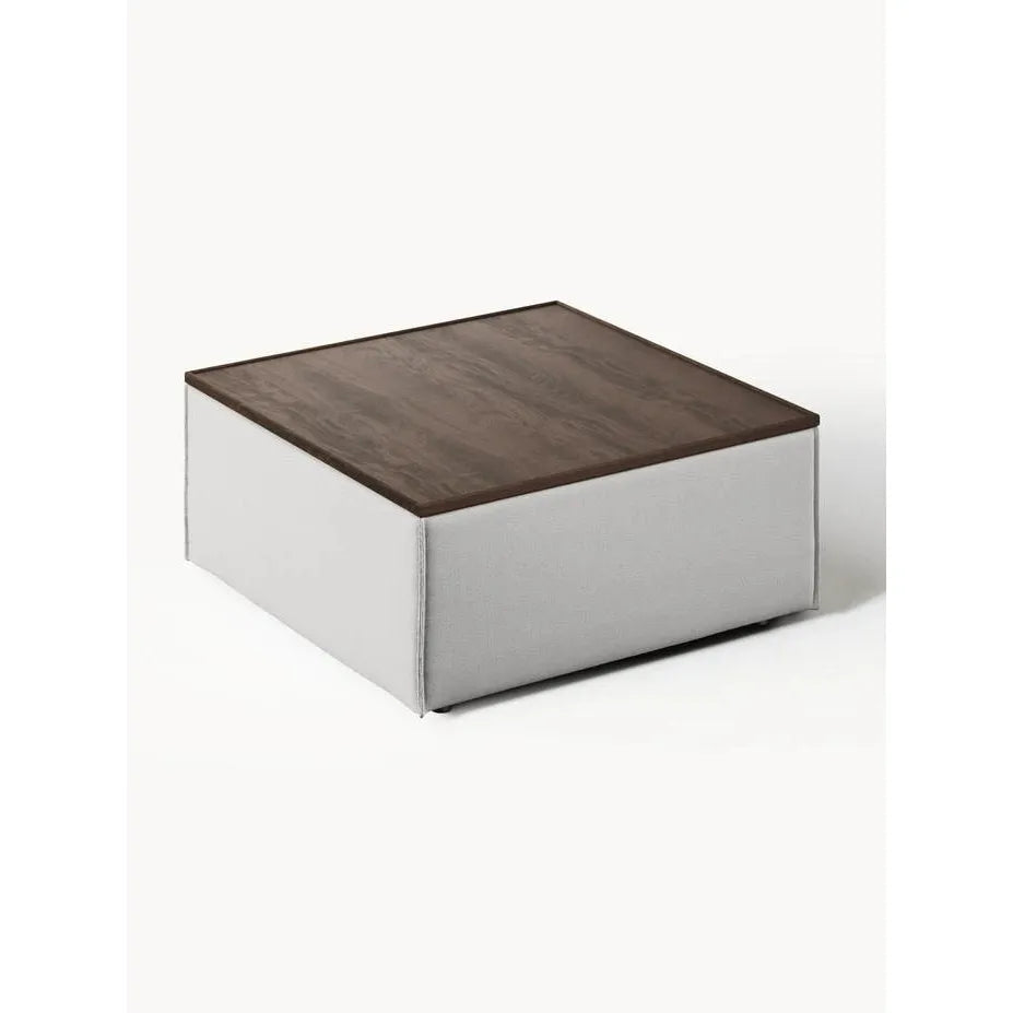 Dekoratif Saklama Alanlı Orta Sehpa - Gri, Koyu Meşe