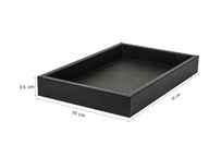 Dekoratif Siyah Suni Deri Tepsi 3 Boy Seçeneği-Tepsi-Moena Studio-Büyük Boy-NowShopFun