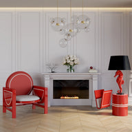 Deniz Atı Figürlü Kırmızı Lake Abajur-Abajur-Wonderland Design Atelier-NowShopFun