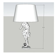 Deniz Atı Figürlü Siyah Abajur-Abajur-Wonderland Design Atelier-NowShopFun