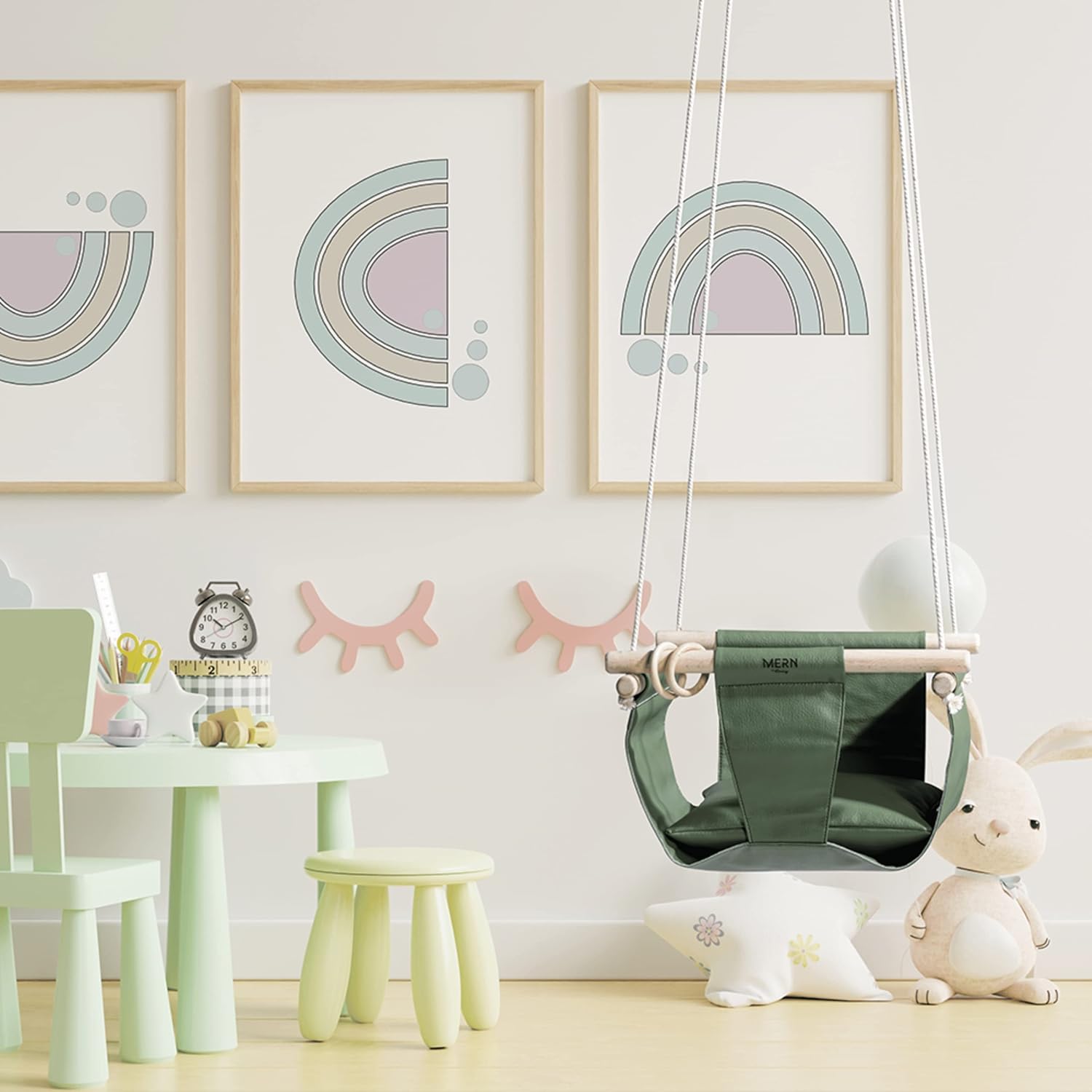 Deri Bebek Salıncağı - Mint