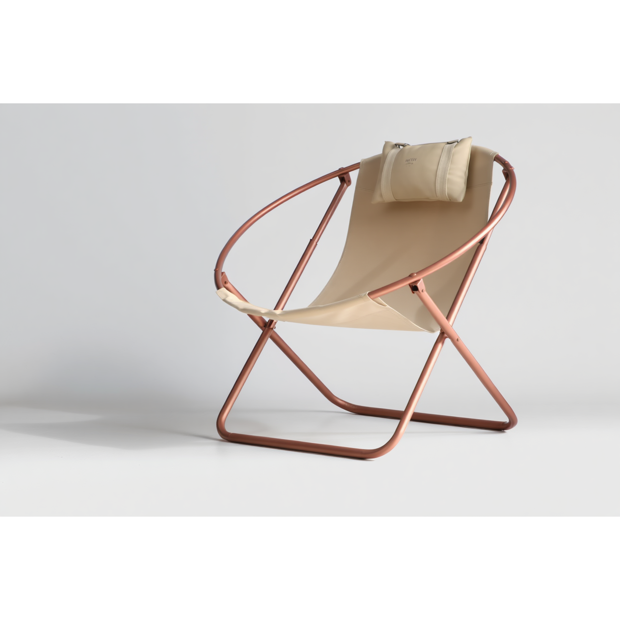 Deri Katlanır Sandalye - Bej