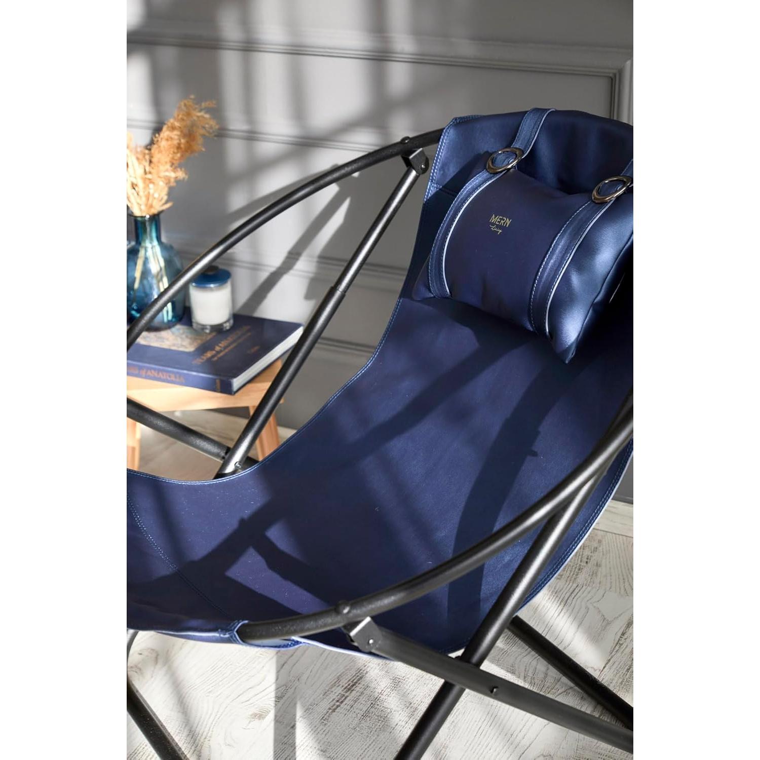 Deri Katlanır Sandalye - Indigo