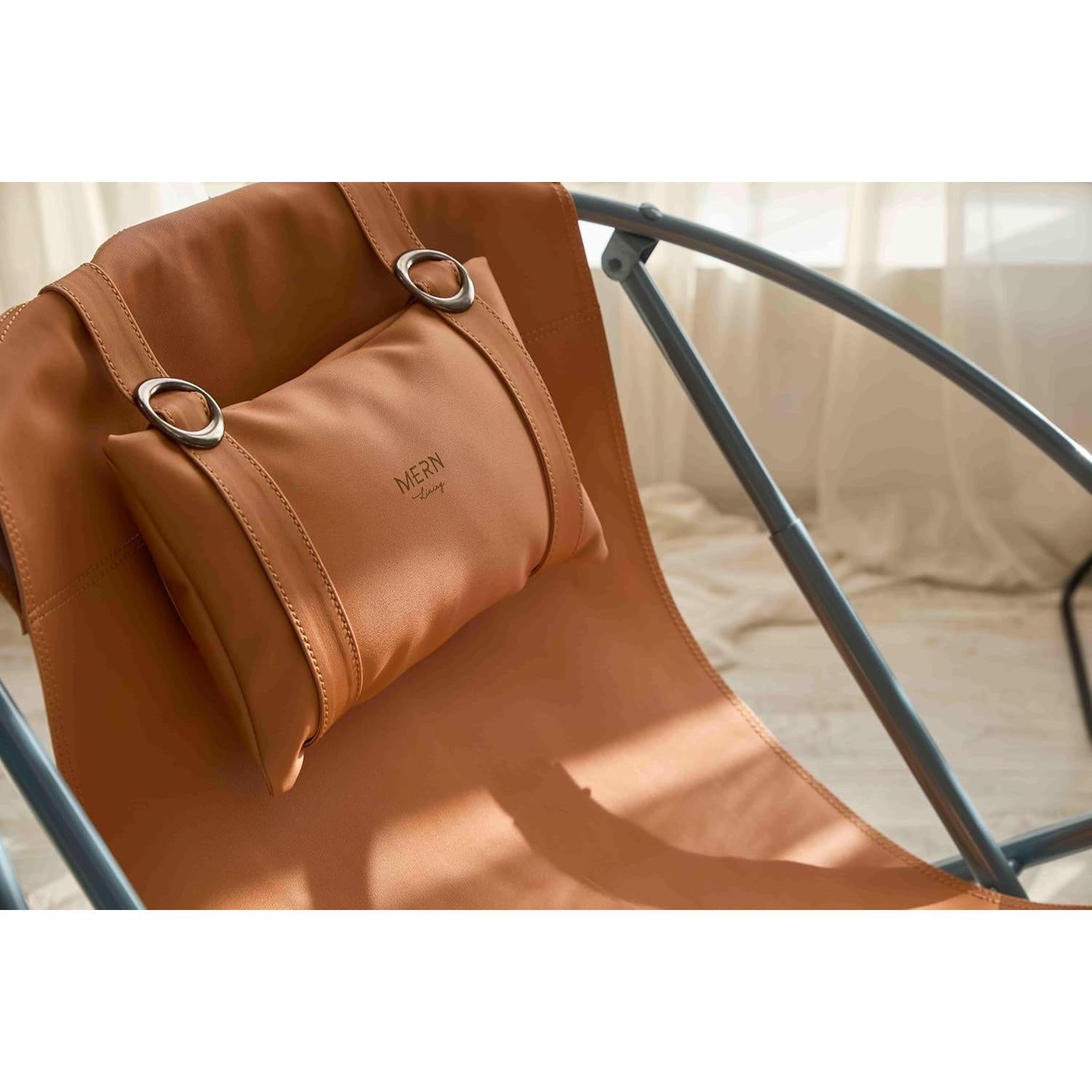 Deri Katlanır Sandalye - Turuncu