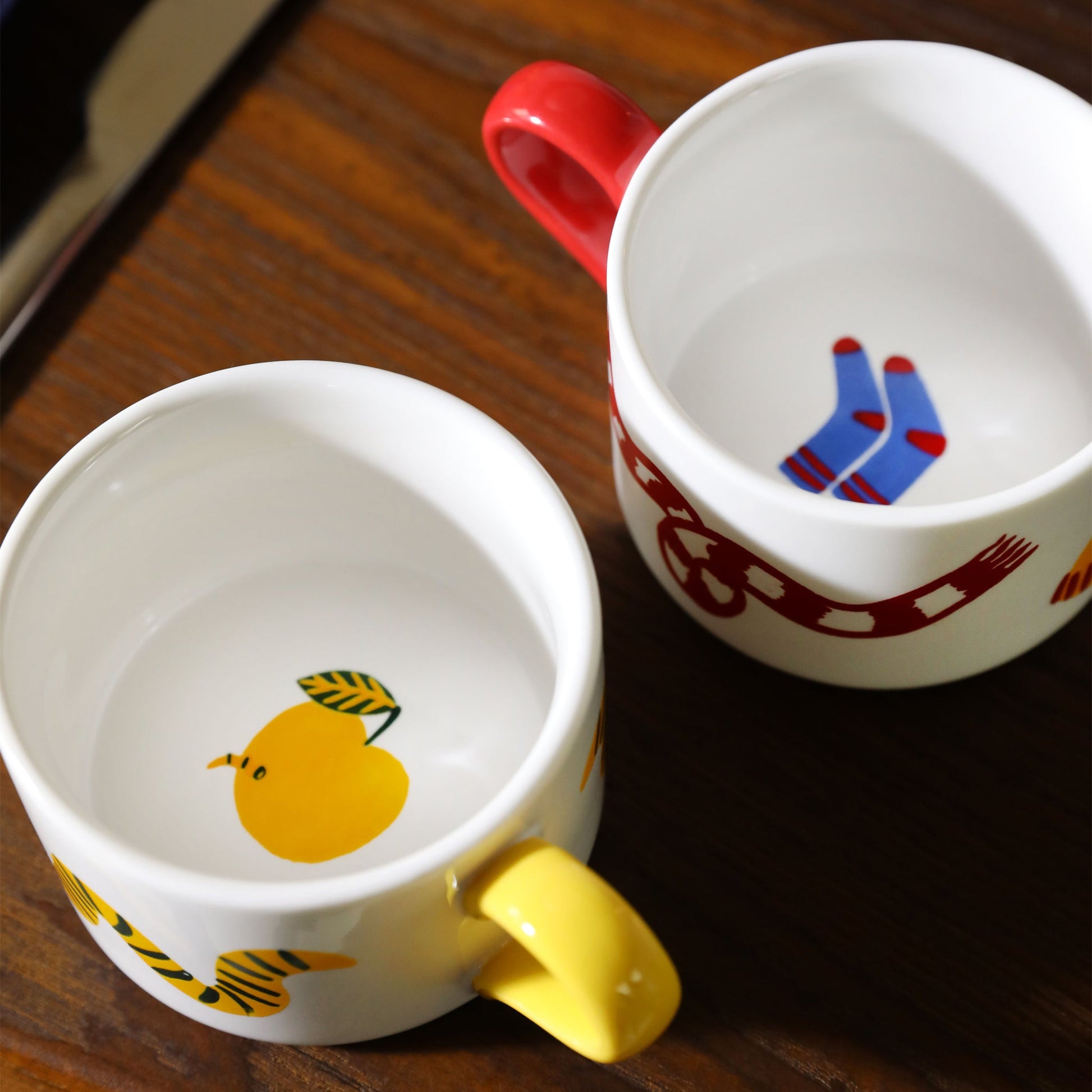 Desenli 4'lü Kupa Seti