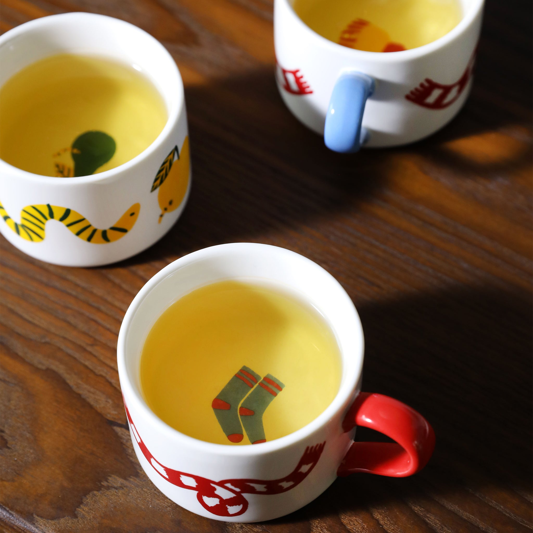 Desenli 4'lü Kupa Seti