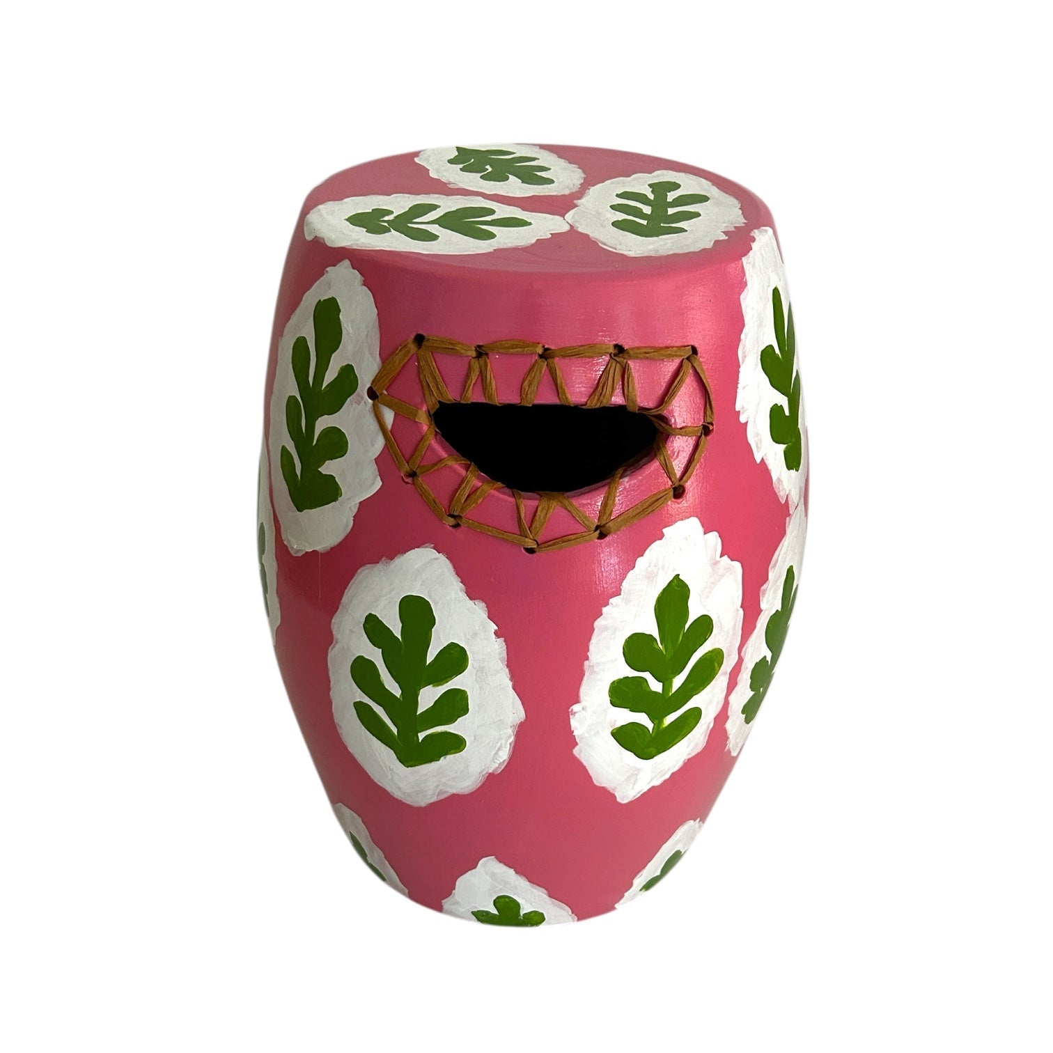 Desenli Pembe Seramik Sehpa