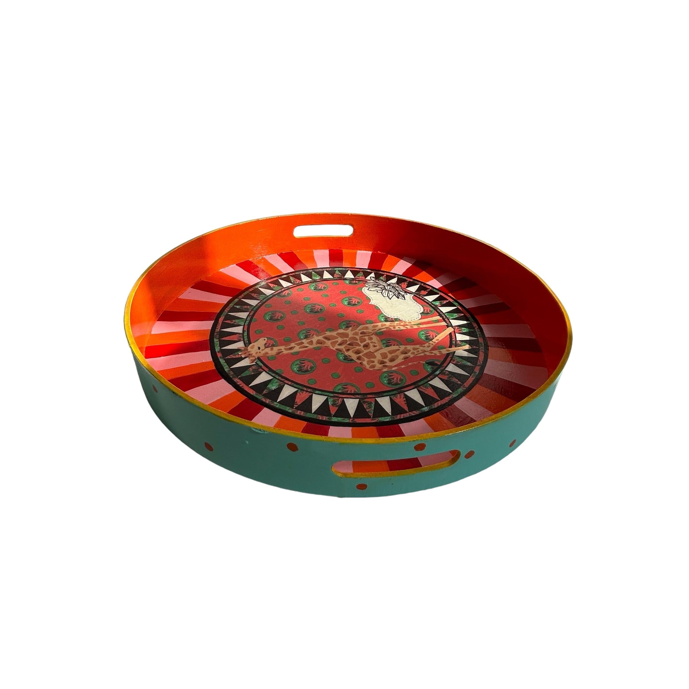 Desjoy Yuvarlak Ahşap Tepsi