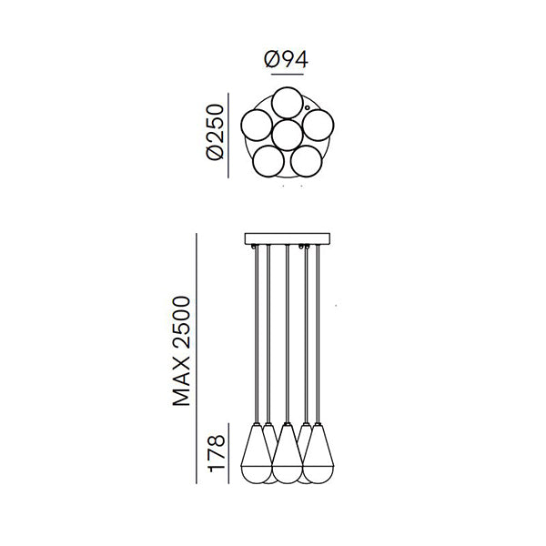 Dew Antik Demir Sarkıt Avize