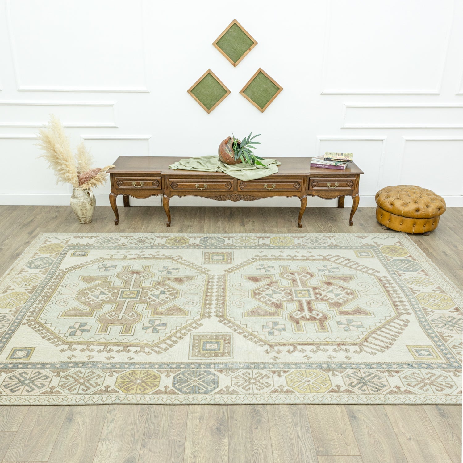 Deyra Rustik Tasarımlı Yün Halı 200x327 Cm