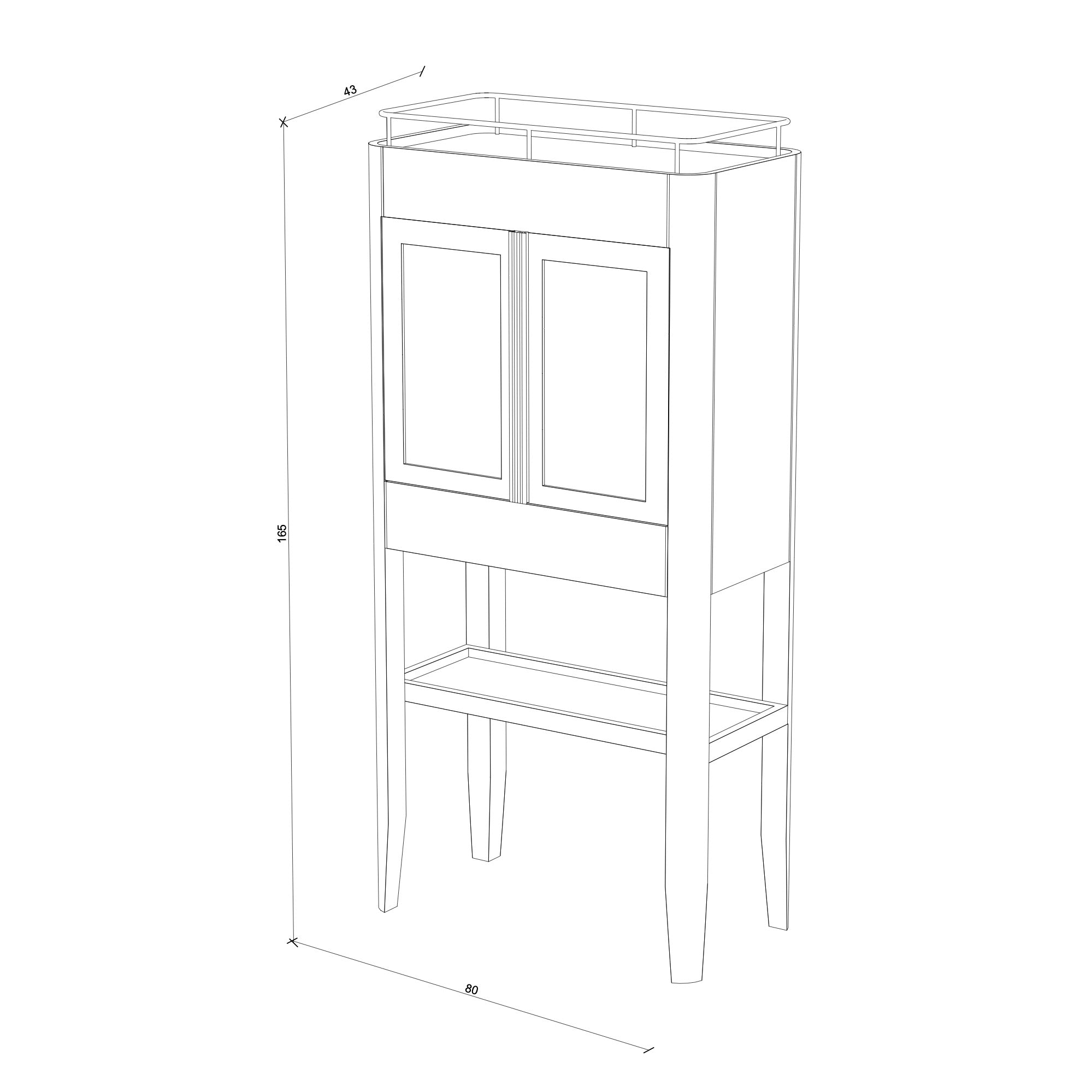 Dikey İçki Dolabı - Casablanca