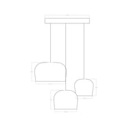 Dino Led Sarkıt Avize-Avize-Voxlamp-Antrasit-3000k(Gün Işığı)-NowShopFun