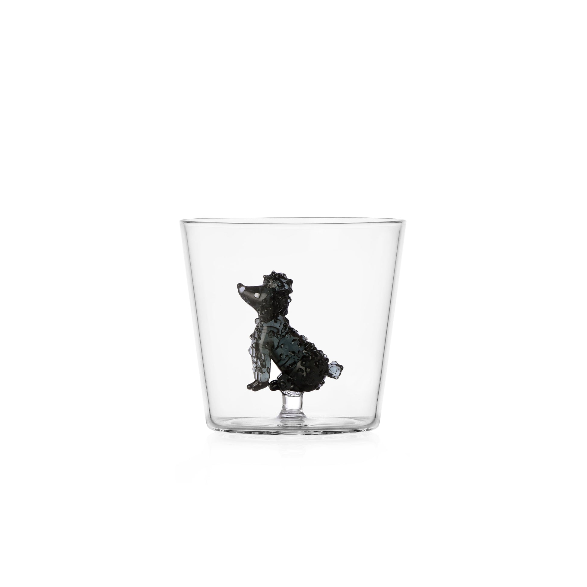 Dogs Poodle Figürlü Cam Su Bardağı