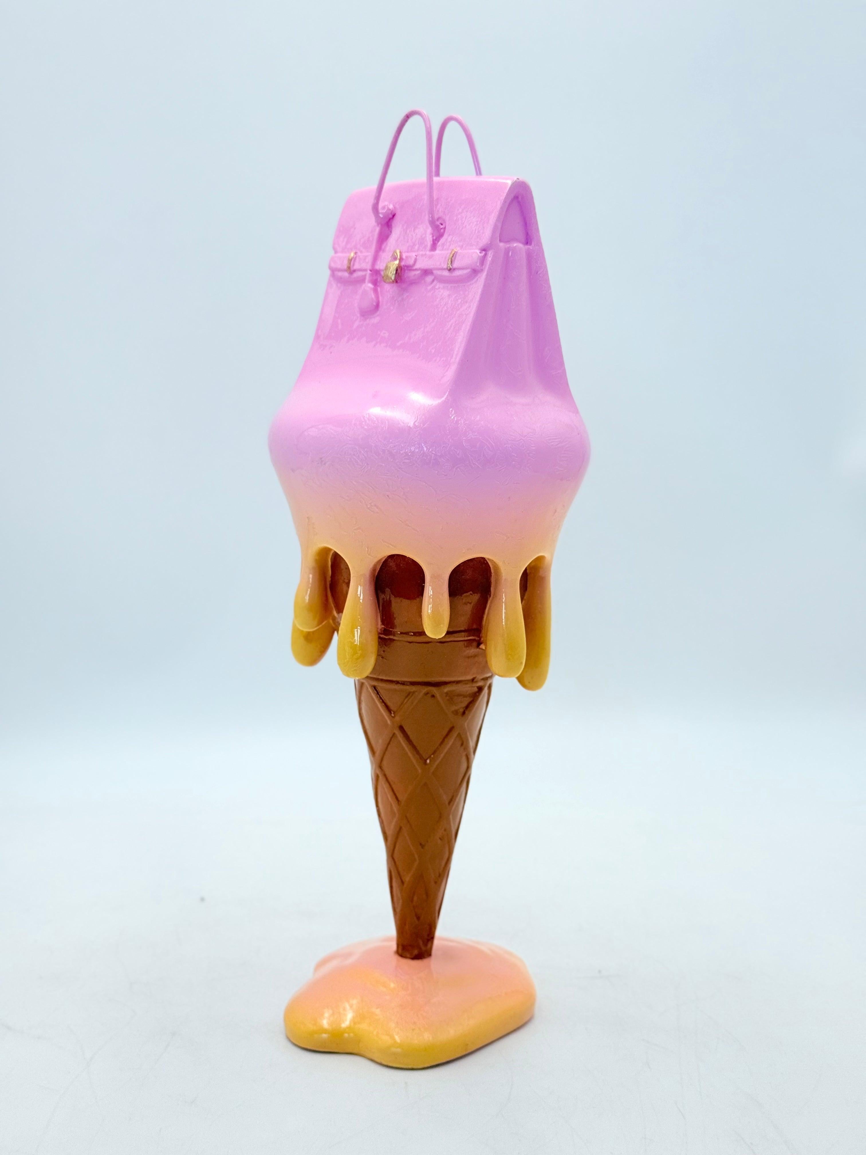 Dondurmalı Pembe Çanta Dekoratif Obje